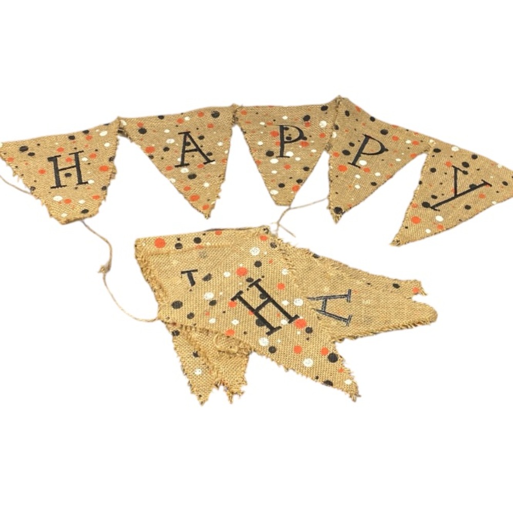 Happy Halloween Banner with Polka Dots